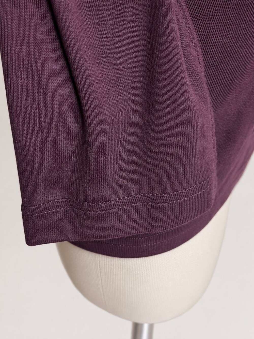 Sonia Rykiel Paris Burgundy Cotton Lace Rhinestone Long Sleeve Top Size L - Picture 4 of 10